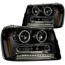 Chevrolet Trailblazer 2002-2009 Projector Strålkastare Med Halo Svart ANZO